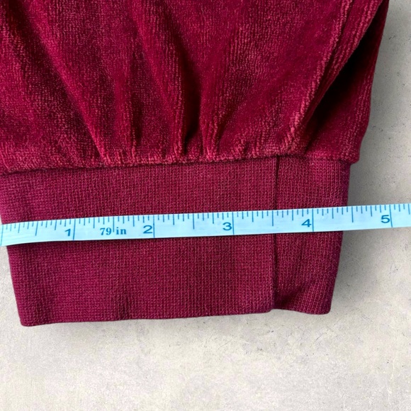 Gap Velour 2 Piece Track Pant Sweater Set Crimson Size Small - Picture 13 of 16